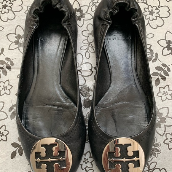 Tory Burch Reva Flats, Black, Size 7 - Picture 2 of 12